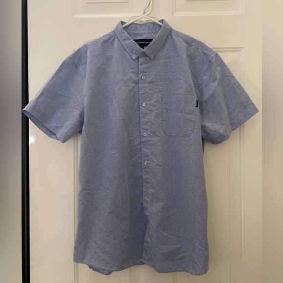 Molokai Surf Co Men's Size 2XL Ocean Blue Short Sleeve Button Front Shirt Crisp - Picture 1 of 10